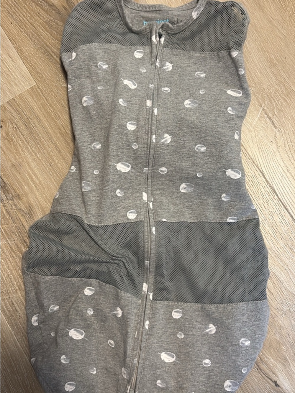 Gray Baby Sleep Swaddle Sack with White Dot Print - Kids Other